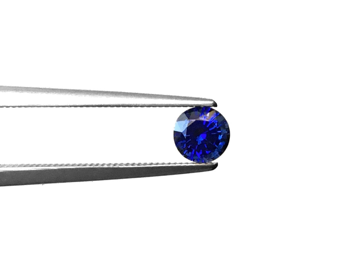 Natural Round-shape 0.55 carat Blue Sapphire