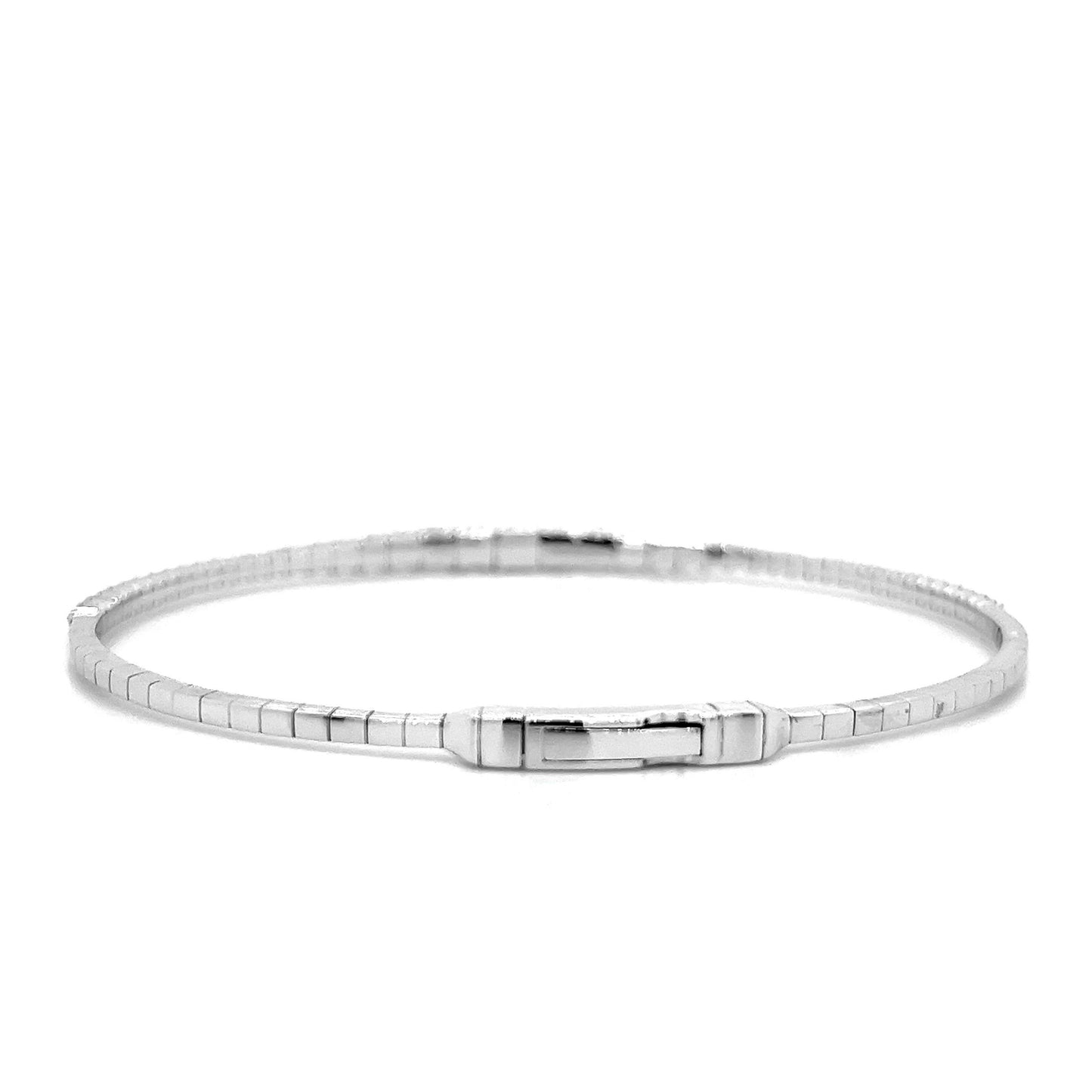 14k White Gold 1 3/8ct TDW Round-cut Graduated Diamond 6.5" Tennis Link Bracelet