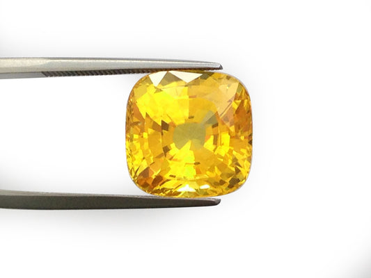 Natural Cushion-shape 17.48 carat Yellow Sapphire - AGL Certified