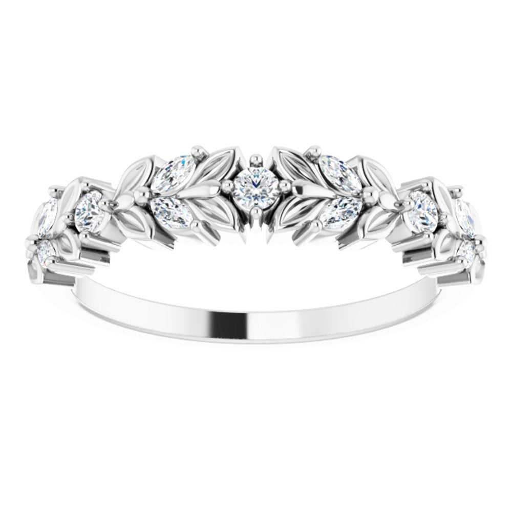 14K White Gold 1/4 CTW Natural Diamond Anniversary Band