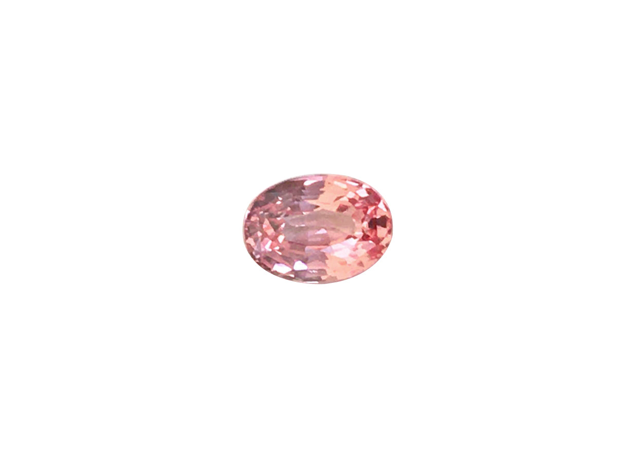 Natural Oval-shape 0.7 carat Orange Pink Padparadscha Sapphire - GIA Certified