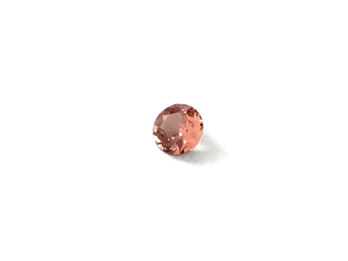 Natural Round-shape 0.44 carat Pink-Orange Padparadscha Sapphire - AIGS Certified