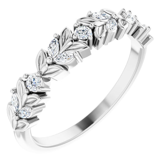 14K White Gold 1/4 CTW Natural Diamond Anniversary Band