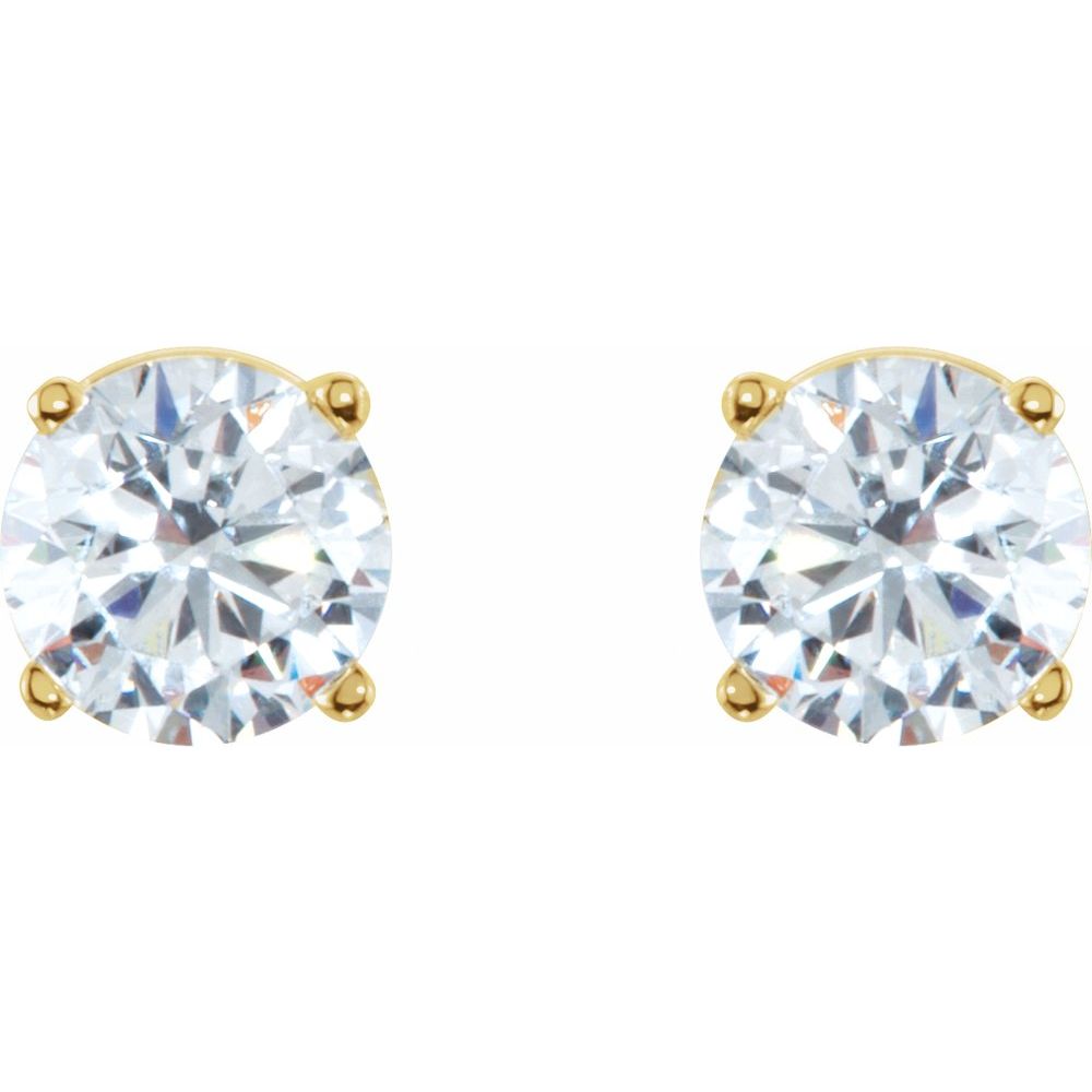 14k Yellow Gold 1 CTW Natural Diamond Stud Earrings