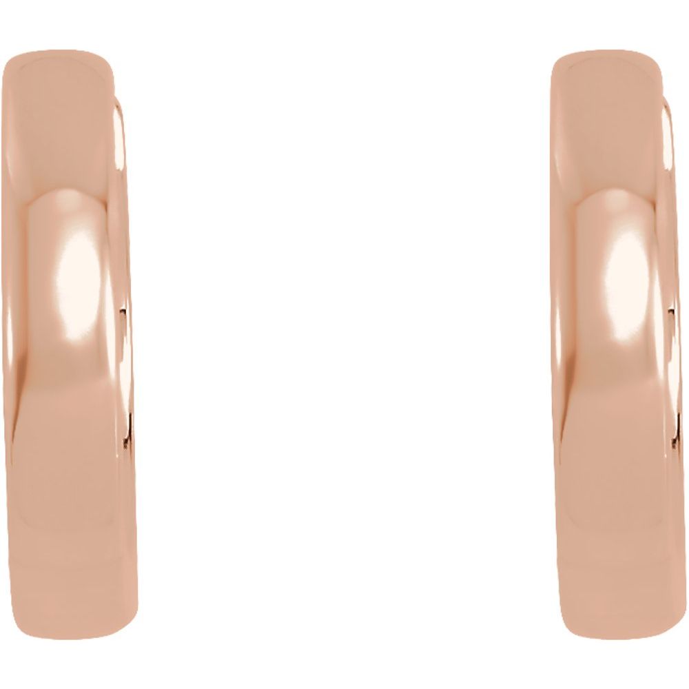 14K Rose Gold 14 mm Hinged Hoop Earrings