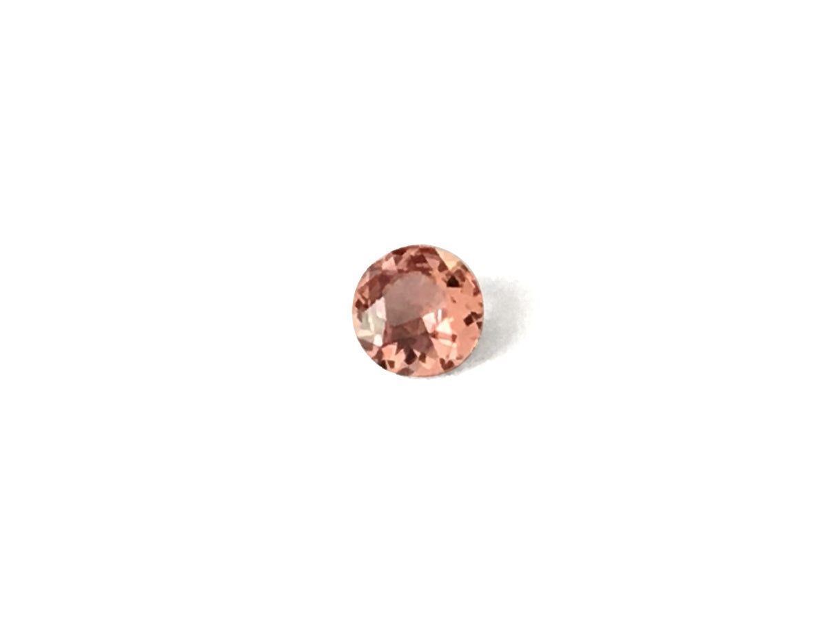 Natural Round-shape 0.44 carat Pink-Orange Padparadscha Sapphire - AIGS Certified