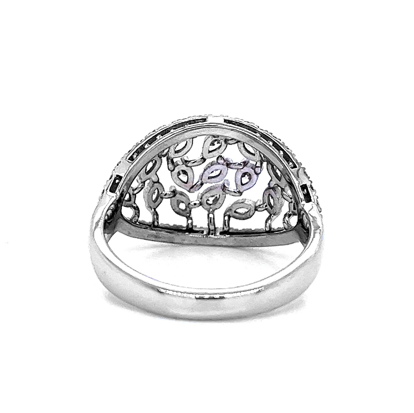 14k White Gold 3/4ct TDW White Diamond Oval Diamond Ring