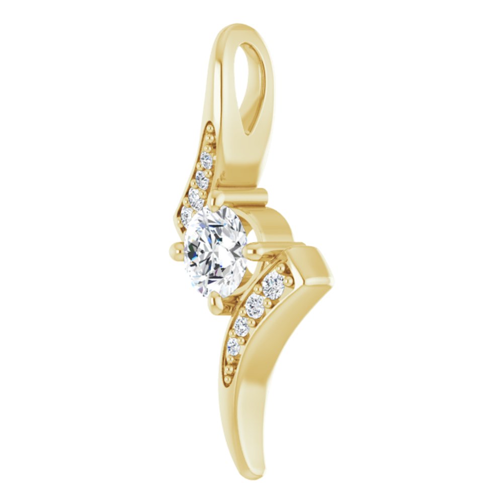 14k Yellow Gold 1/3 CTW Natural Diamond Pendant