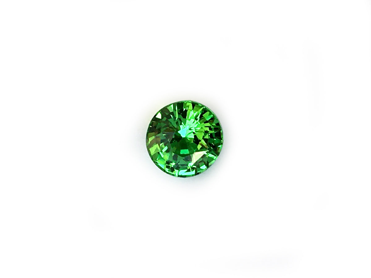 Natural Round-shape 1.08 carat Green Tsavorite